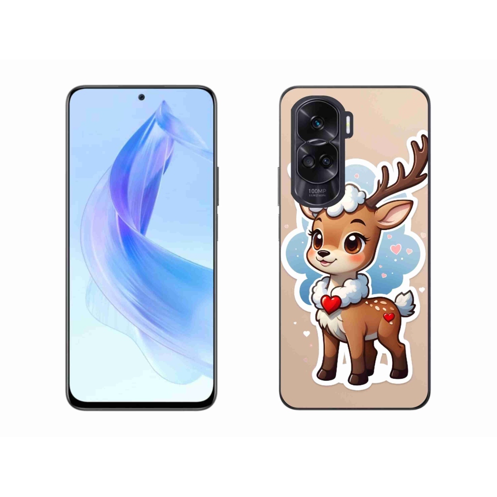 Gelový kryt mmCase na Honor 90 Lite - kreslený sob