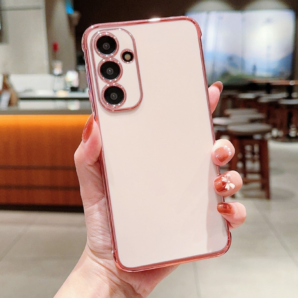 Frame gelový obal na Samsung Galaxy S25+ - růžový