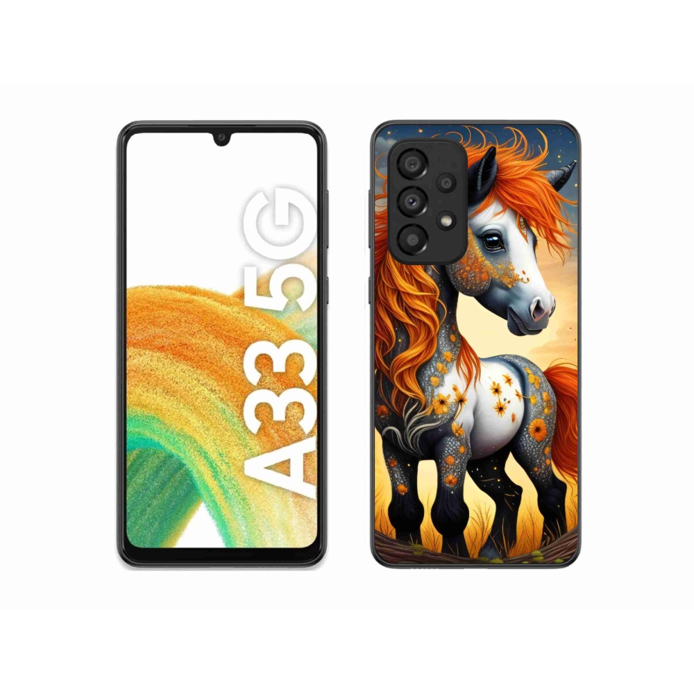 Gelový kryt mmCase na Samsung Galaxy A33 5G - barevný poník