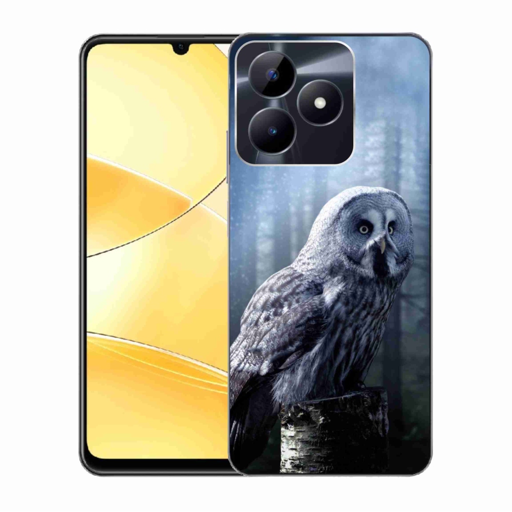 Gelový kryt mmCase na Realme C51/C53 - sova