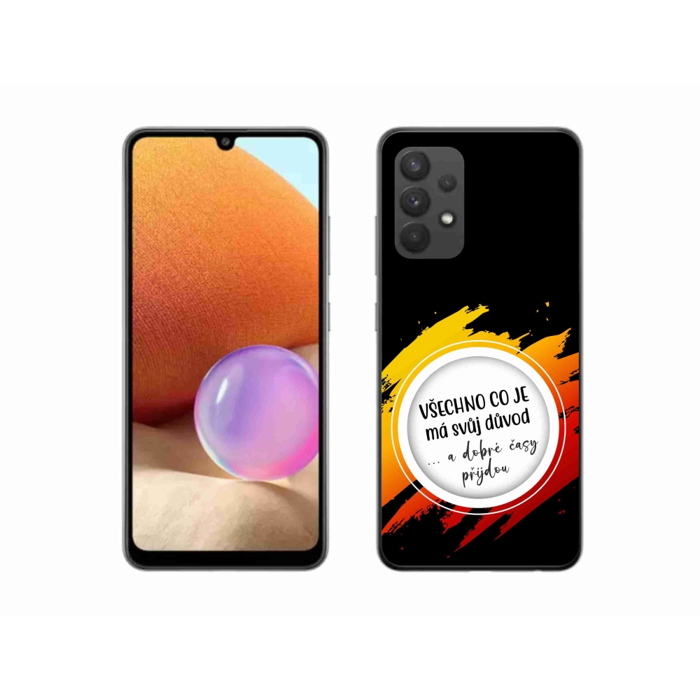 Gelový kryt mmCase na Samsung Galaxy A32 4G - citát 3 černé pozadí