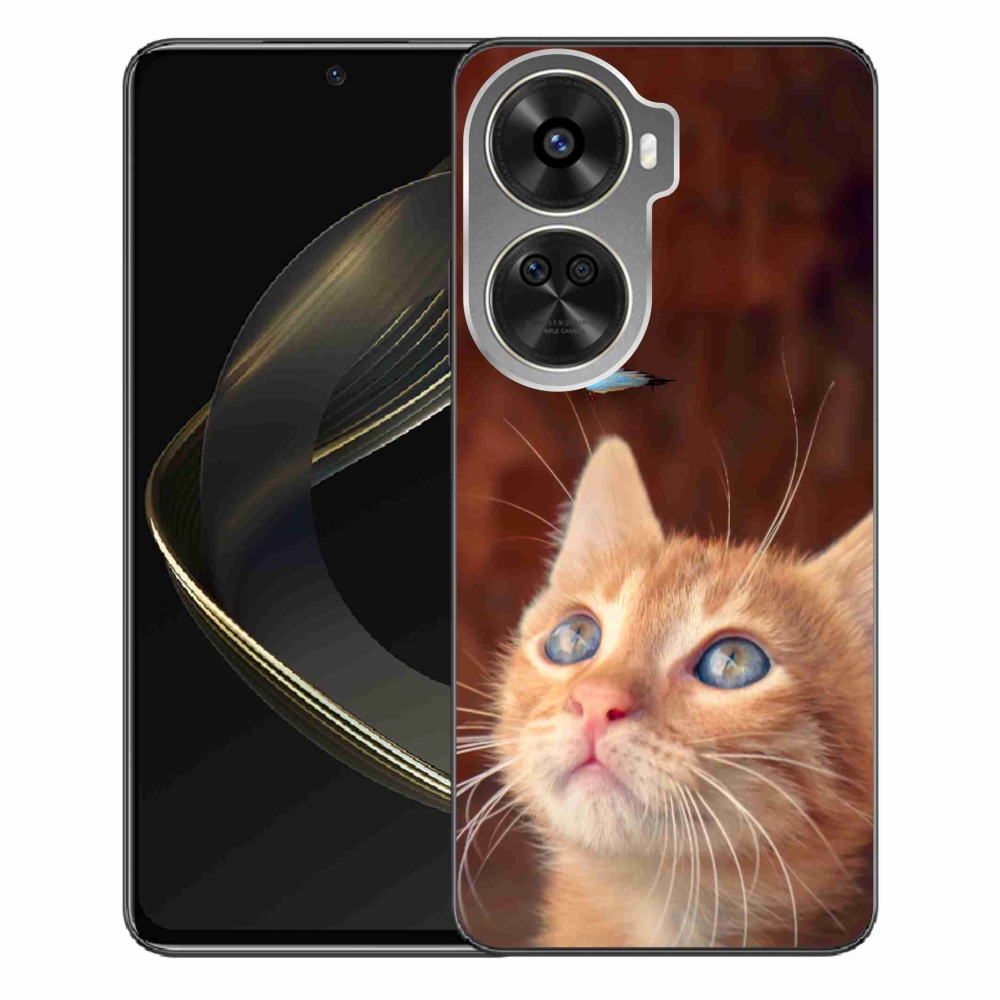 Gelový kryt mmCase na Huawei Nova 12 SE - motýl a kotě