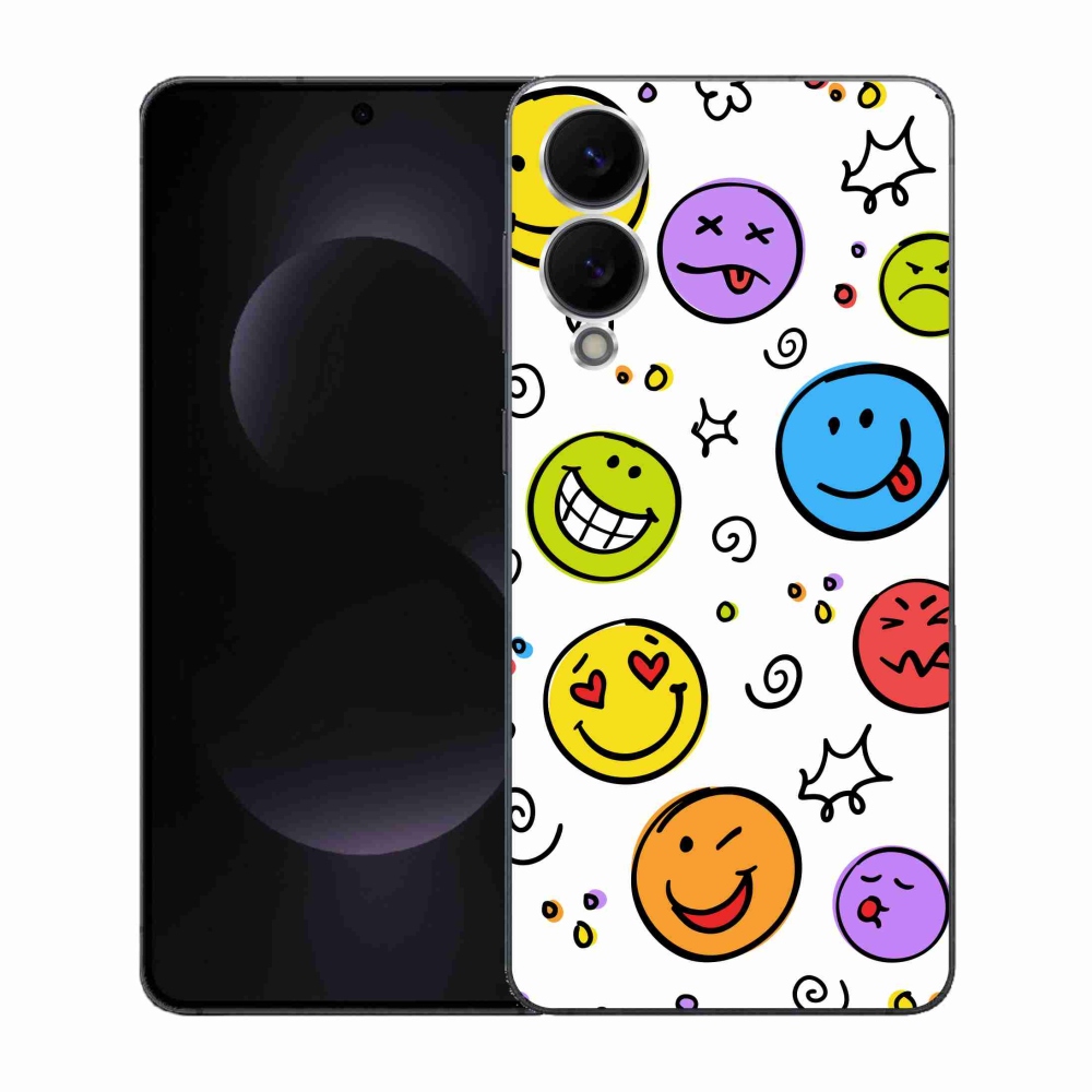 Gelový kryt mmCase na Samsung Galaxy S25 Edge - smajlíci