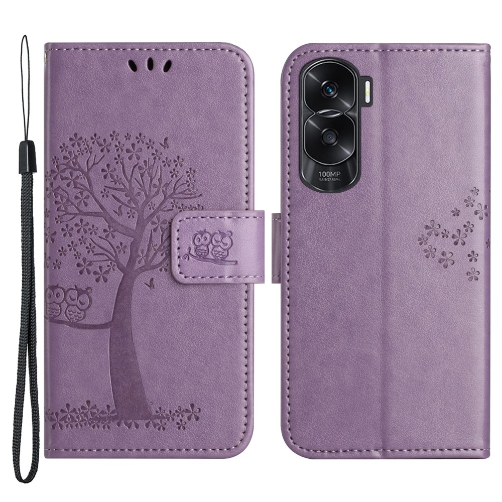 Tree knížkové pouzdro na Honor 90 Lite - světlefialové