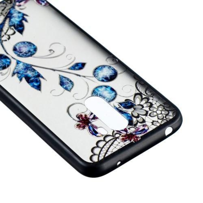 Lace gelový obal s plastovými zády pro Xiaomi Pocophone F1 - motýlci