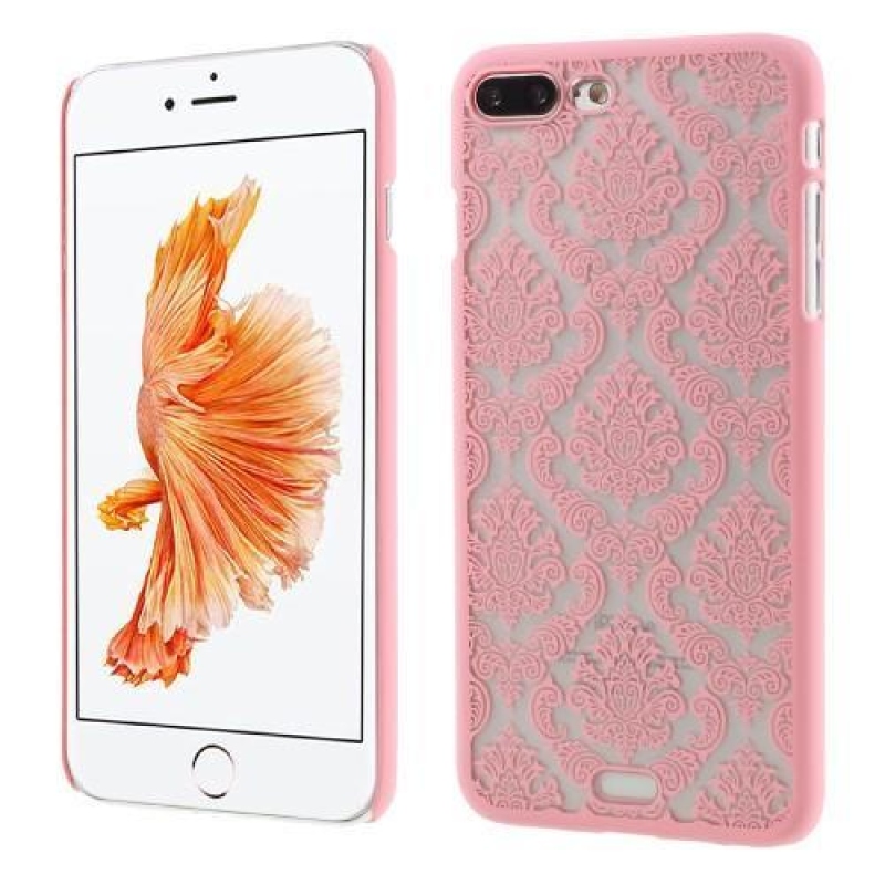 Lace plastový obal na iPhone 7 Plus a iPhone 8 Plus - růžový