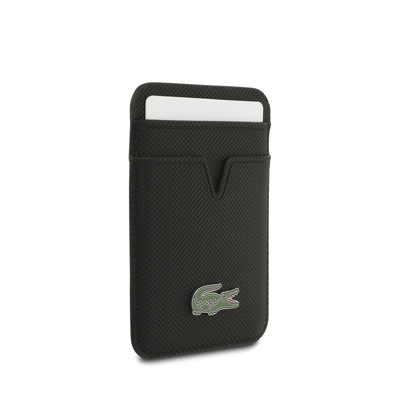 Lacoste Iconic Petit Pique MagSafe Zadní Kryt + Peněženka pro iPhone 17 Pro Max Black