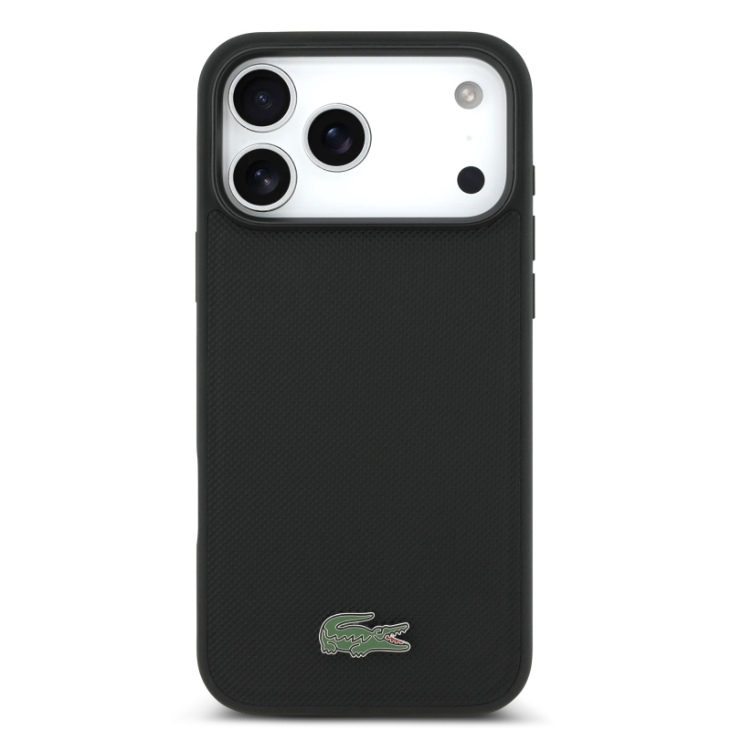 Lacoste Iconic Petit Pique MagSafe Zadní Kryt + Peněženka pro iPhone 18 Pro Max Black