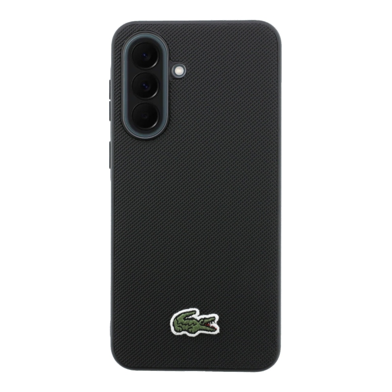Lacoste Iconic Petit Pique Woven Logo MagSafe Zadní Kryt pro Samsung Galaxy A37 Black