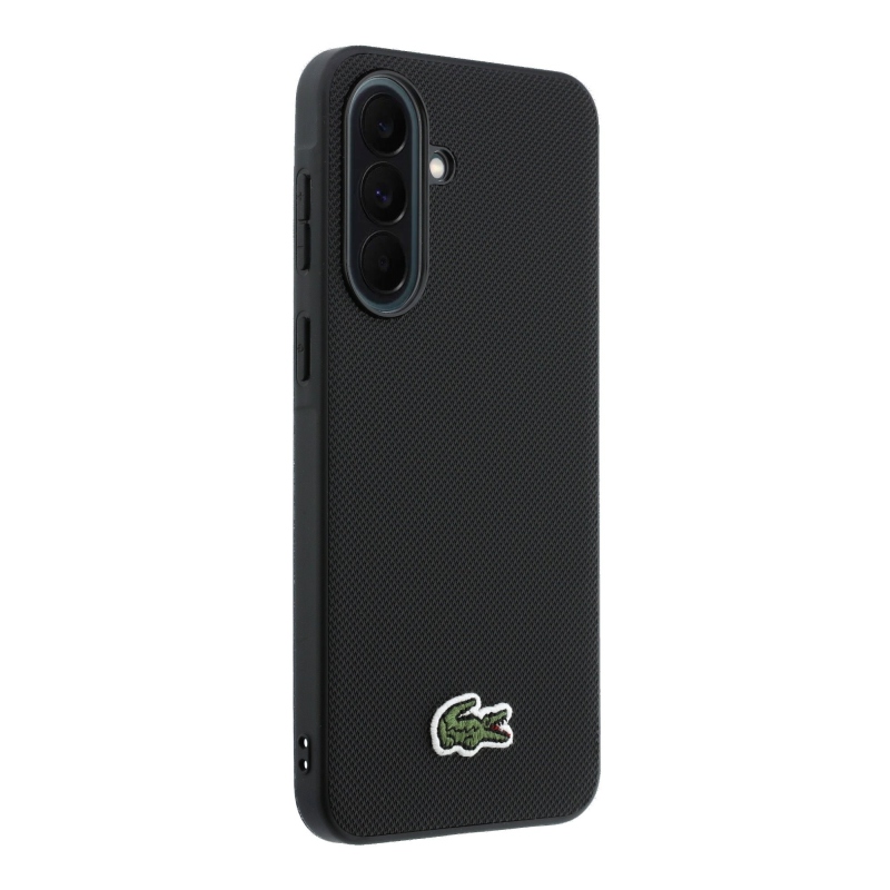 Lacoste Iconic Petit Pique Woven Logo MagSafe Zadní Kryt pro Samsung Galaxy A37 Black