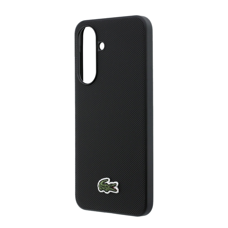 Lacoste Iconic Petit Pique Woven Logo MagSafe Zadní Kryt pro Samsung Galaxy A37 Black