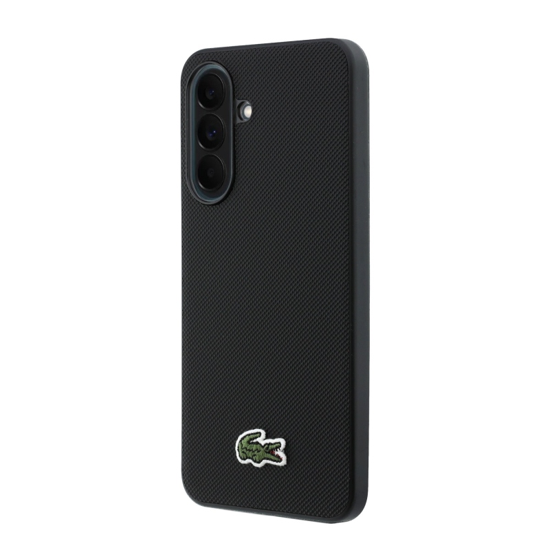 Lacoste Iconic Petit Pique Woven Logo MagSafe Zadní Kryt pro Samsung Galaxy A37 Black