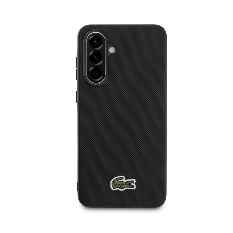 Lacoste Iconic Petit Pique Woven Logo MagSafe Zadní Kryt pro Samsung Galaxy A56 Black