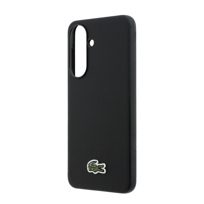 Lacoste Iconic Petit Pique Woven Logo MagSafe Zadní Kryt pro Samsung Galaxy A57 Black