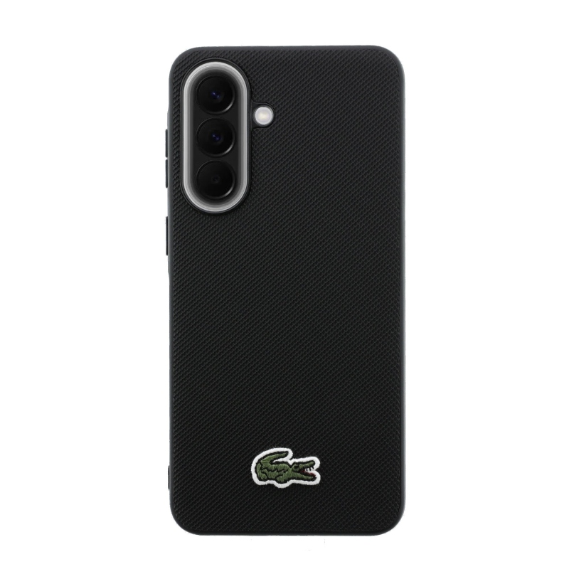 Lacoste Iconic Petit Pique Woven Logo MagSafe Zadní Kryt pro Samsung Galaxy A57 Black