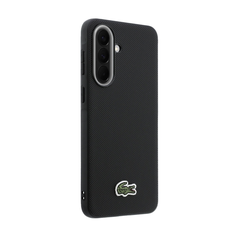 Lacoste Iconic Petit Pique Woven Logo MagSafe Zadní Kryt pro Samsung Galaxy A57 Black