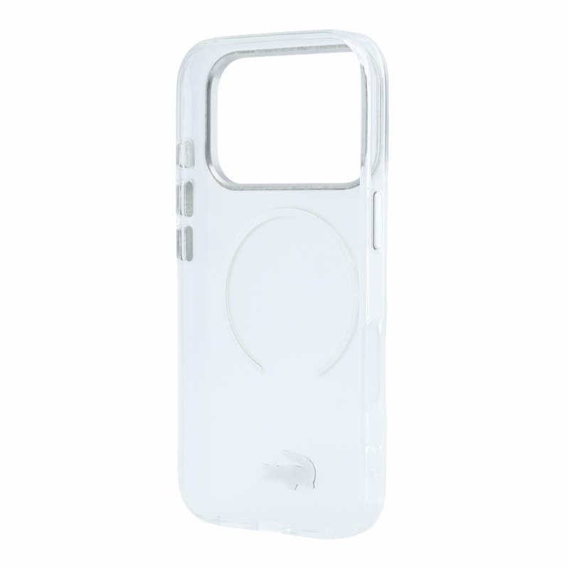 Lacoste IML Frosted Petit Pique Metal Logo MagSafe Zadní Kryt pro iPhone 18 Pro Max Transparent