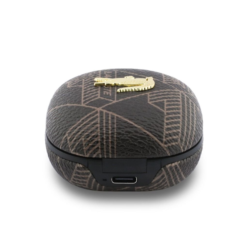 Lacoste Monogram Blend ANC/ENC TWS Bezdrátová Sluchátka Brown
