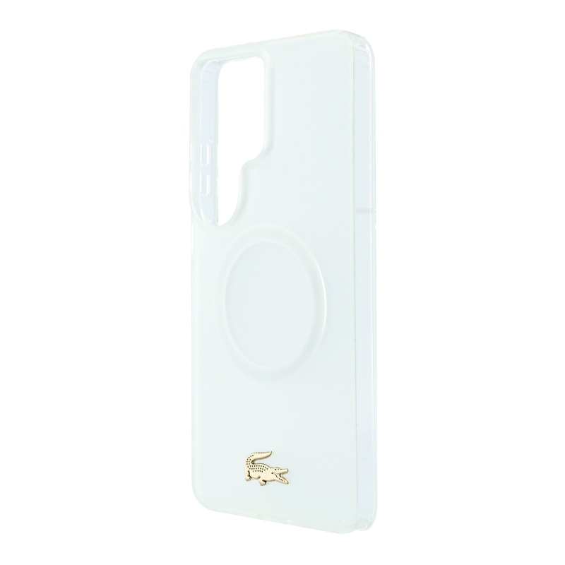 Lacoste PC/TPU Frosted Finish Gold Logo Magnetic Zadní Kryt pro Samsung Galaxy S26 Ultra White