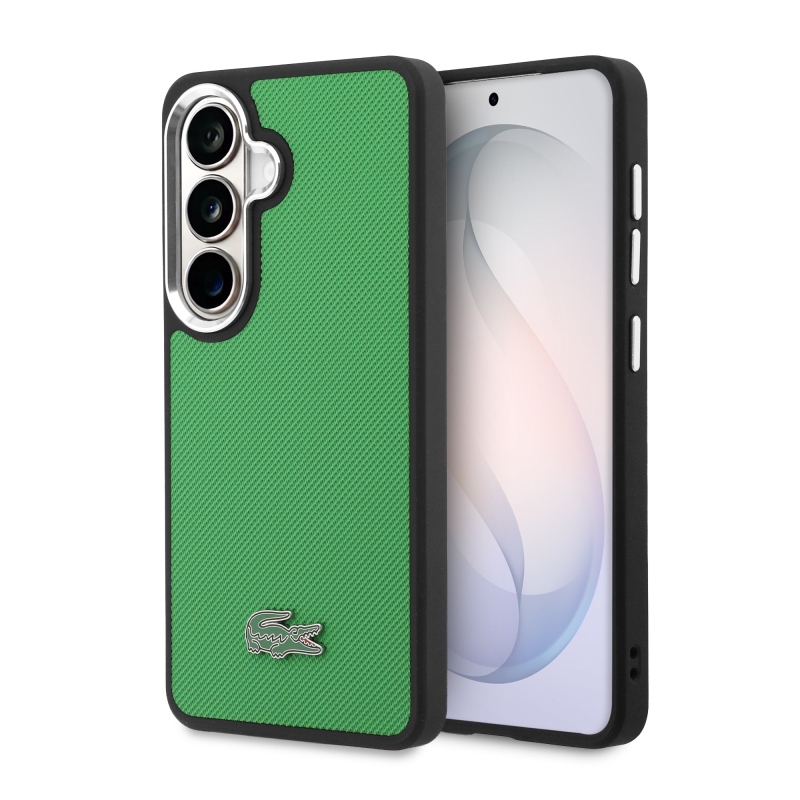 Lacoste Petit Pique Metal Logo Magnetic Zadní Kryt pro Samsung Galaxy S26 Estragon Green