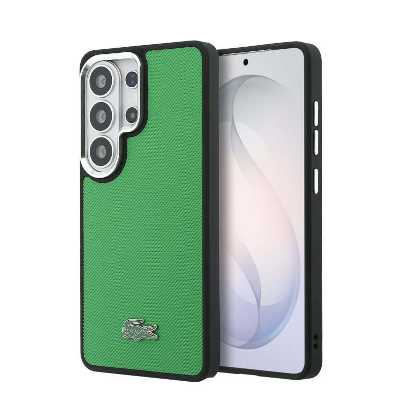 Lacoste Petit Pique Metal Logo Magnetic Zadní Kryt pro Samsung Galaxy S26 Ultra Estragon Green