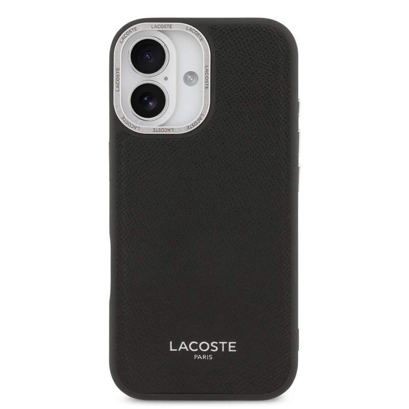 Lacoste PU Leather Champs Elysees MagSafe Zadní Kryt pro iPhone 17 Black