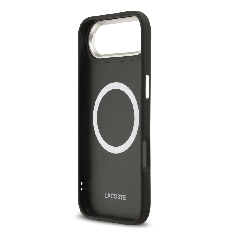 Lacoste PU Leather Champs Elysees MagSafe Zadní Kryt pro iPhone Air Black