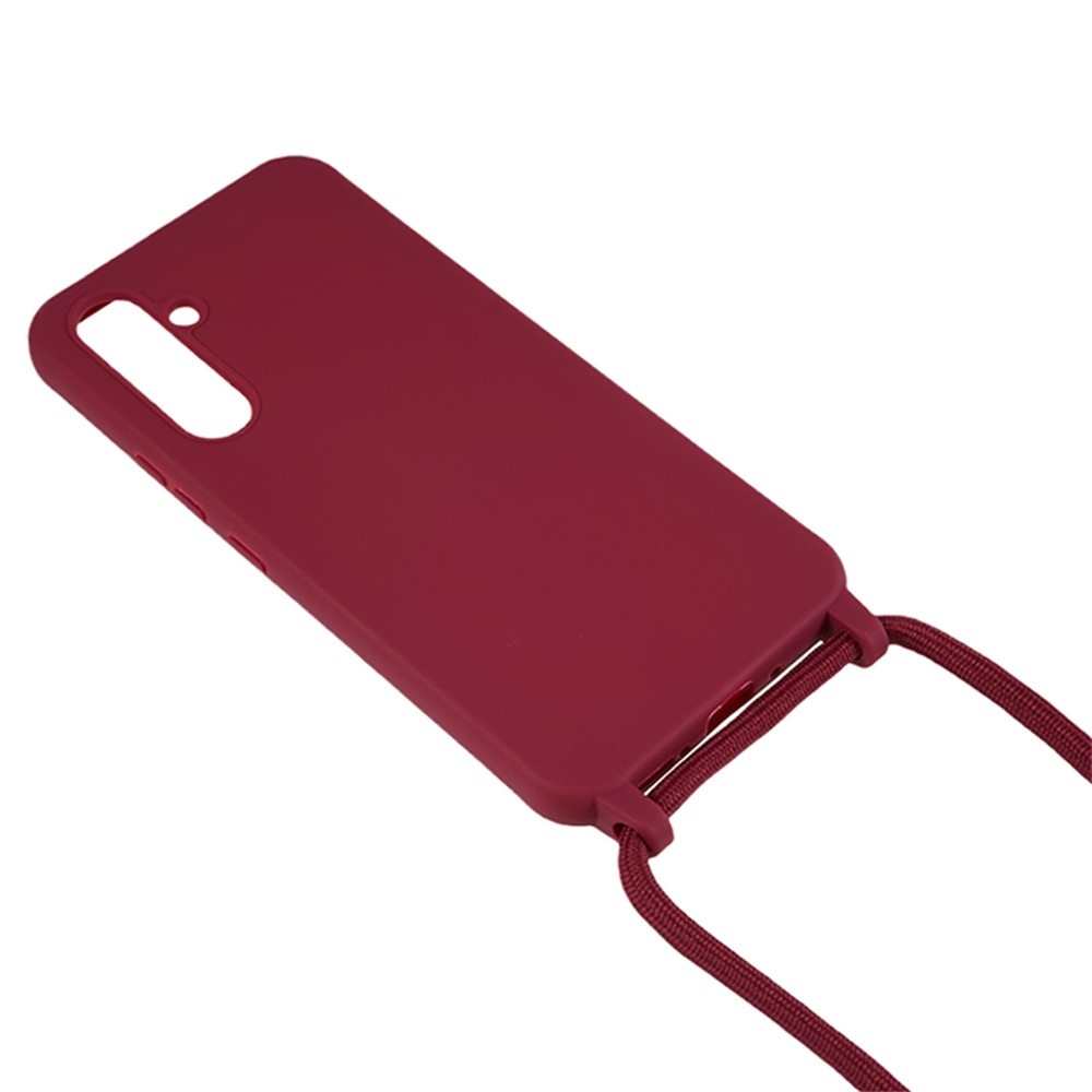 Lany gelový obal se šňůrkou na Samsung Galaxy S26 FE - vínový