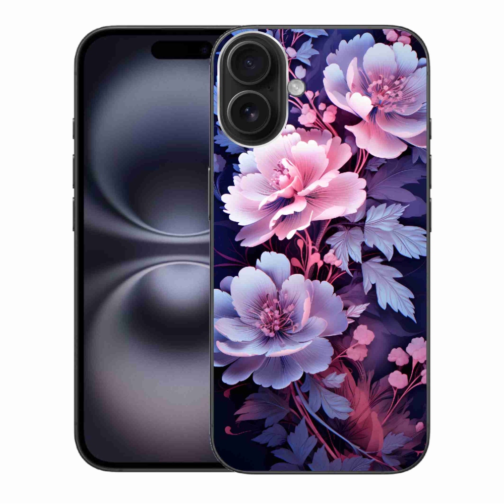 Gelový kryt mmCase na iPhone 16 Plus - květiny 11