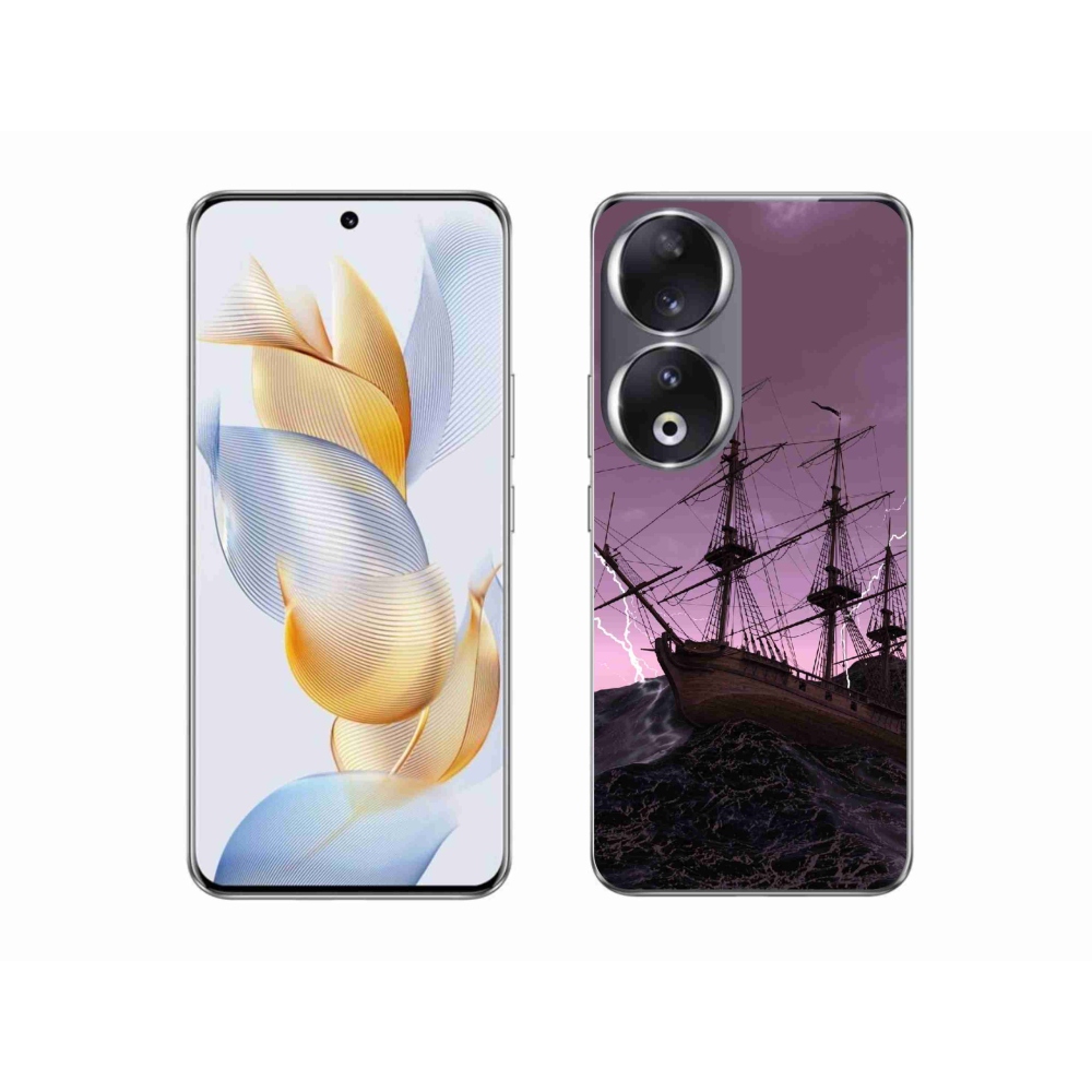 Gelový kryt mmCase na Honor 90 - loď v bouři