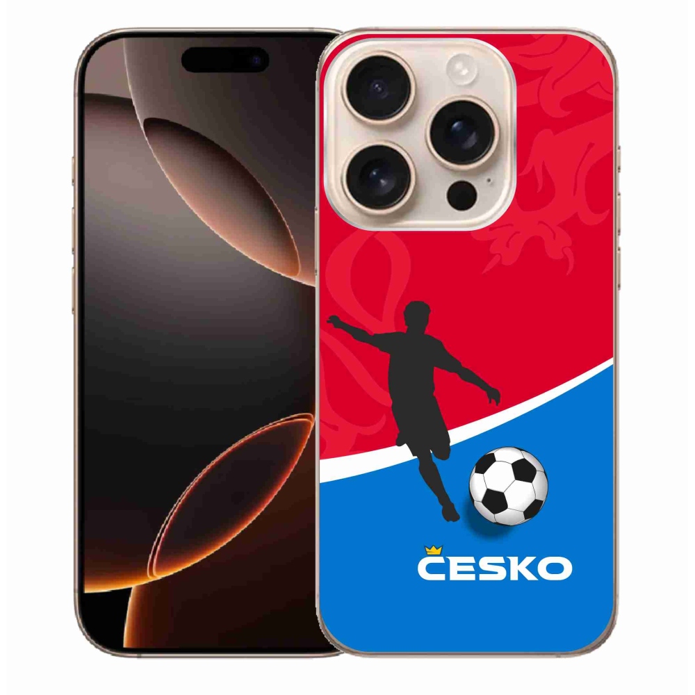 Gelový kryt mmCase na iPhone 16 Pro Max - fotbal Česko