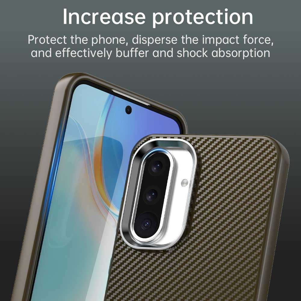 Texture fiber odolný kryt na Samsung Galaxy A36 5G - hnědý