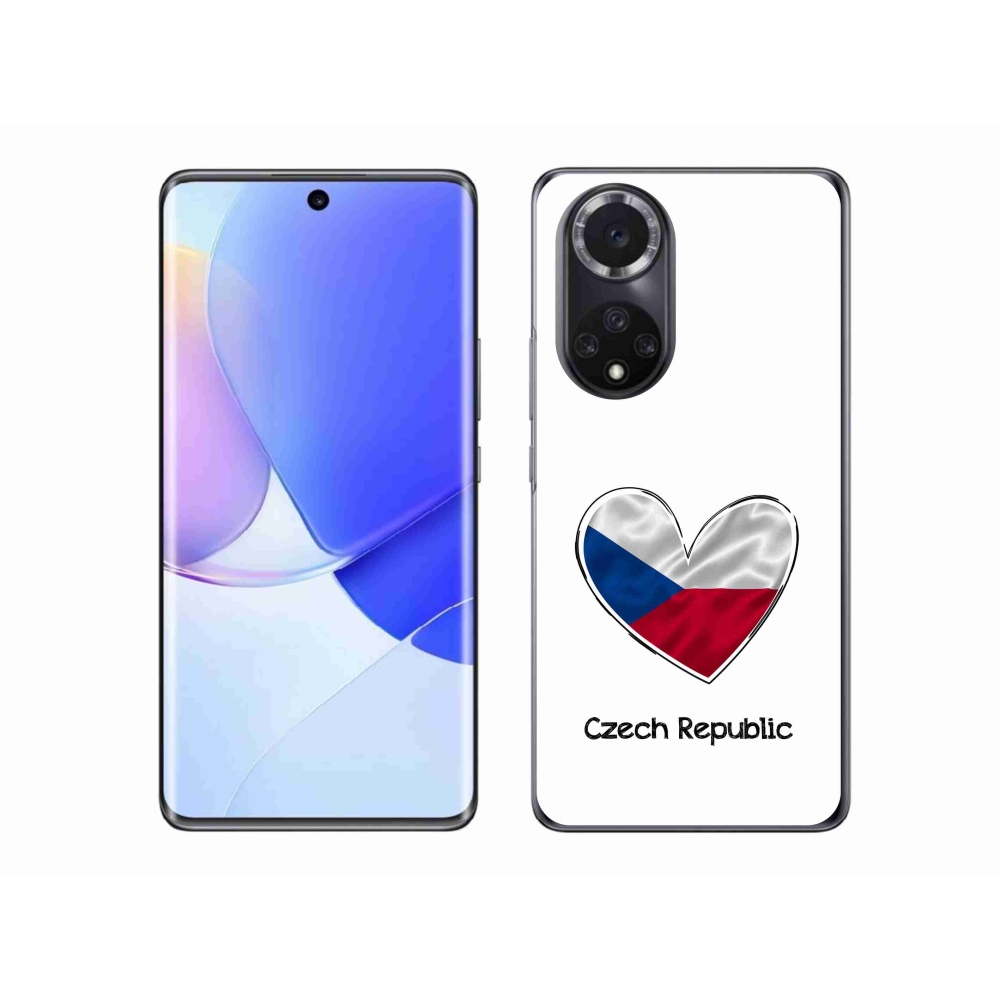 Gelový kryt mmCase na Honor 50 - vlajka srdce bílé pozadí