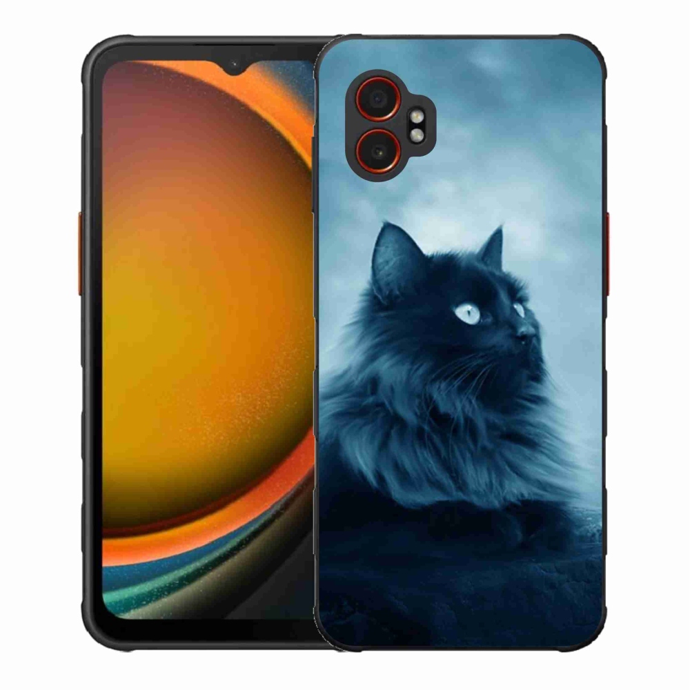 Gelový kryt mmCase na Samsung Galaxy Xcover 7 Pro - černá kočka 1