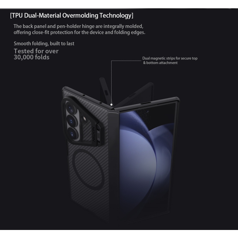 Nillkin CamShield Prop Magnetic (Transparent Lens) Zadní Kryt pro Samsung Galaxy Z Fold 8 Ultra Transparent Black