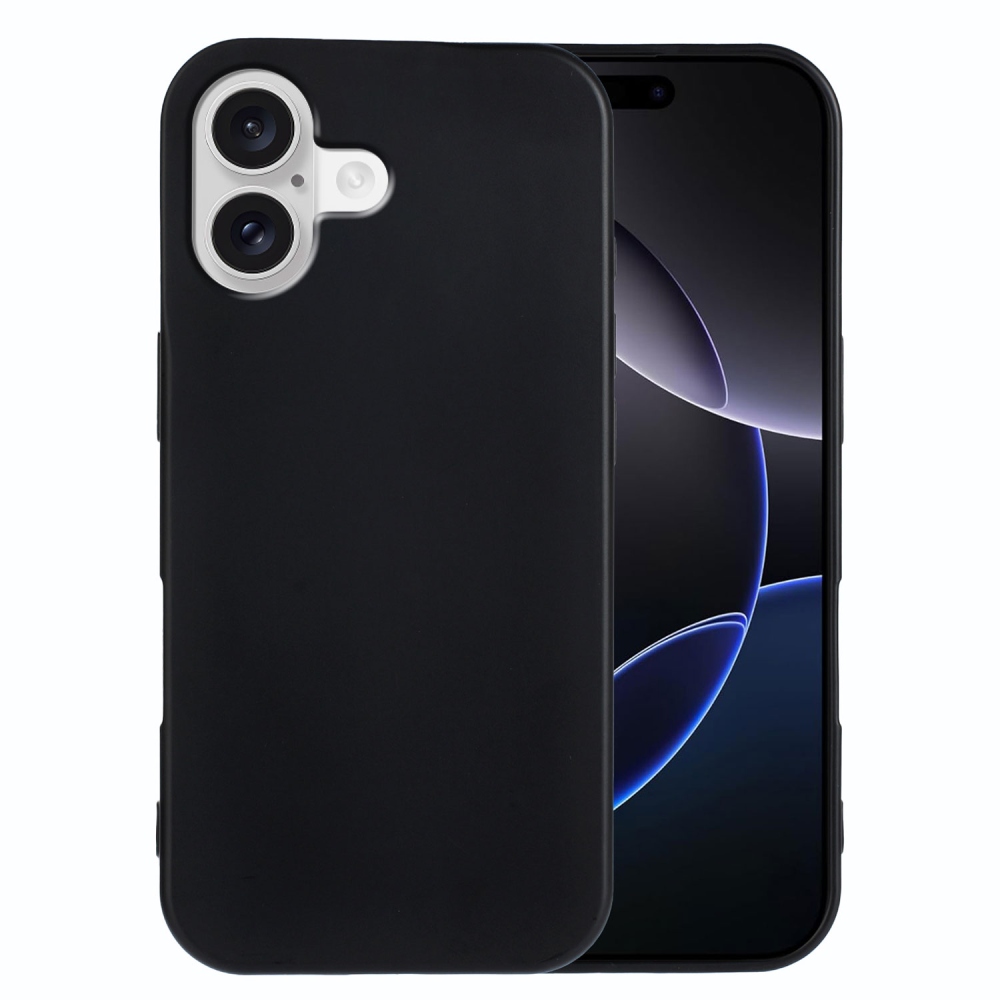 Matný gelový obal na mobil iPhone 17 - černý