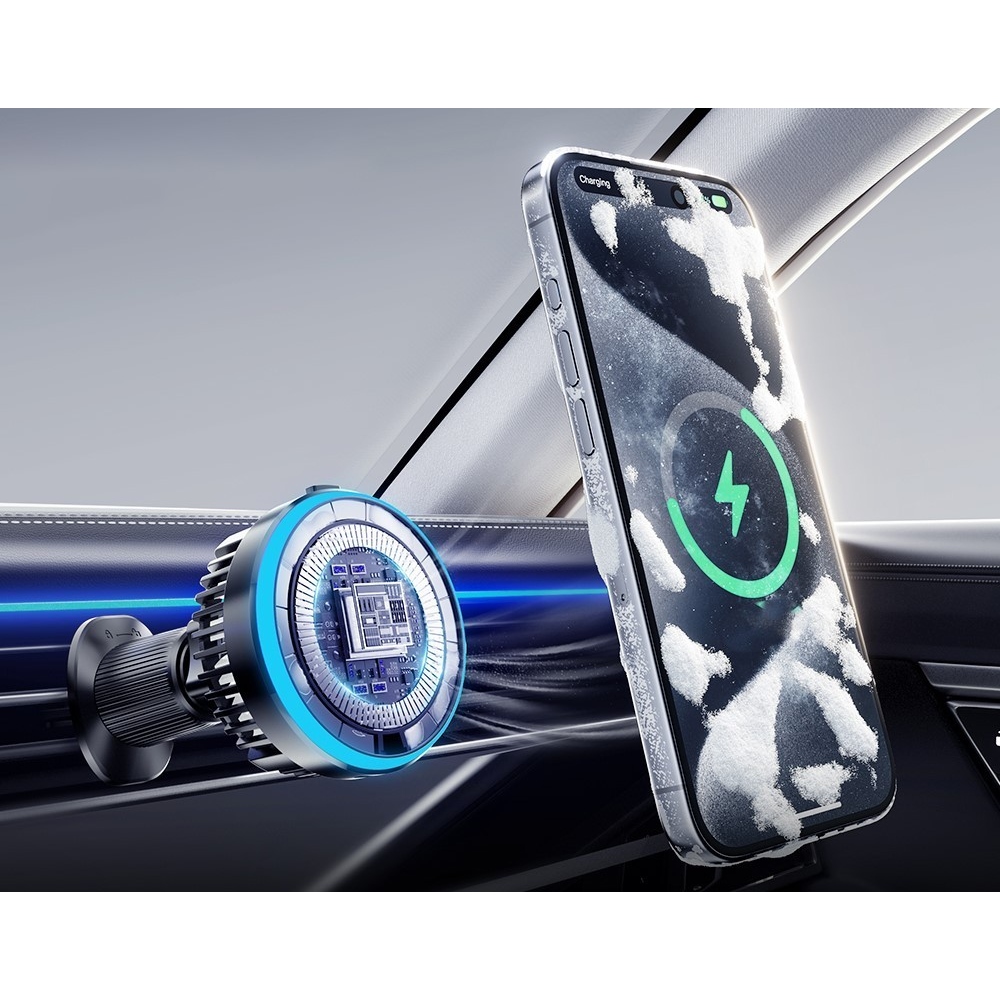 Essager magnetická bezdrátová nabíječka do auta 15W s chlazením