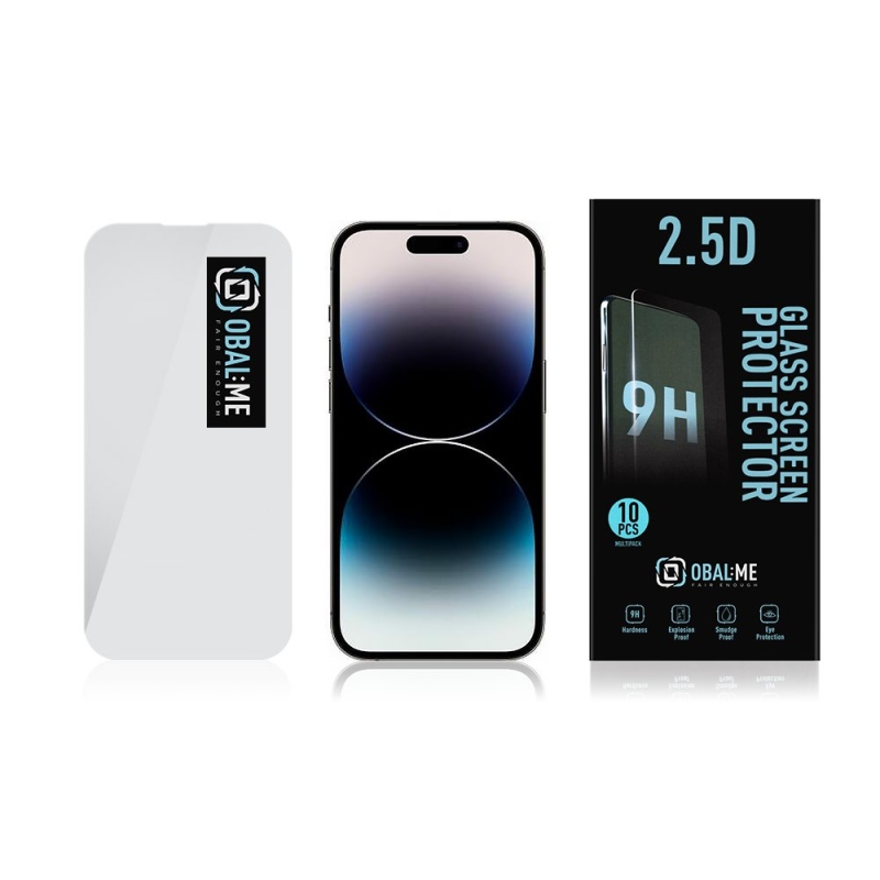OBAL:ME Multipack 2.5D Tvrzené Sklo pro Apple iPhone 14 Pro Clear (10ks)