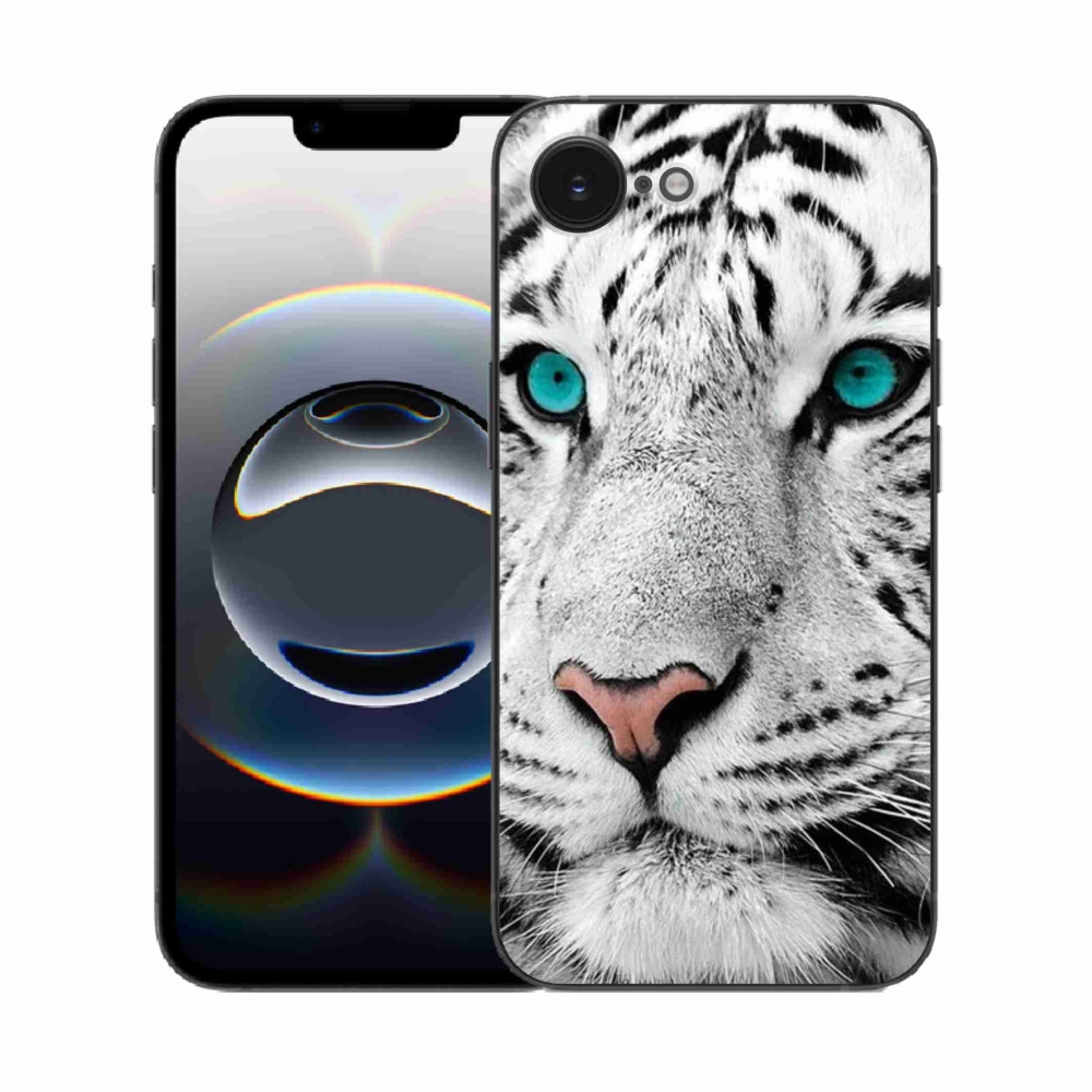 Gelový kryt mmCase na iPhone 16e - bílý tygr