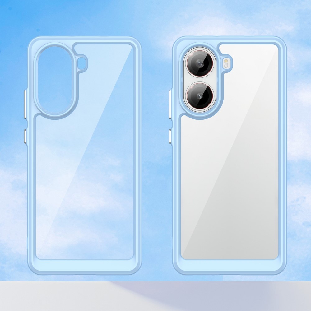 Gelový obal s pevnými zády na Xiaomi Poco X7 Pro 5G - modrý
