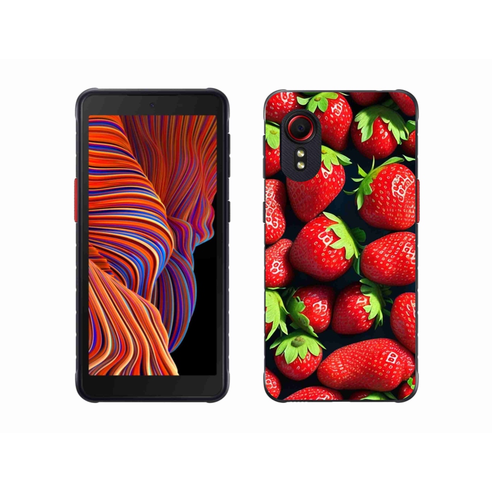 Gelový kryt mmCase na Samsung Galaxy Xcover 5 - jahody