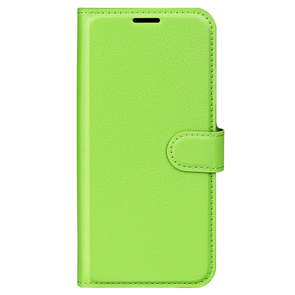 Litchi knížkové pouzdro na Samsung Galaxy A15 4G/5G - zelené