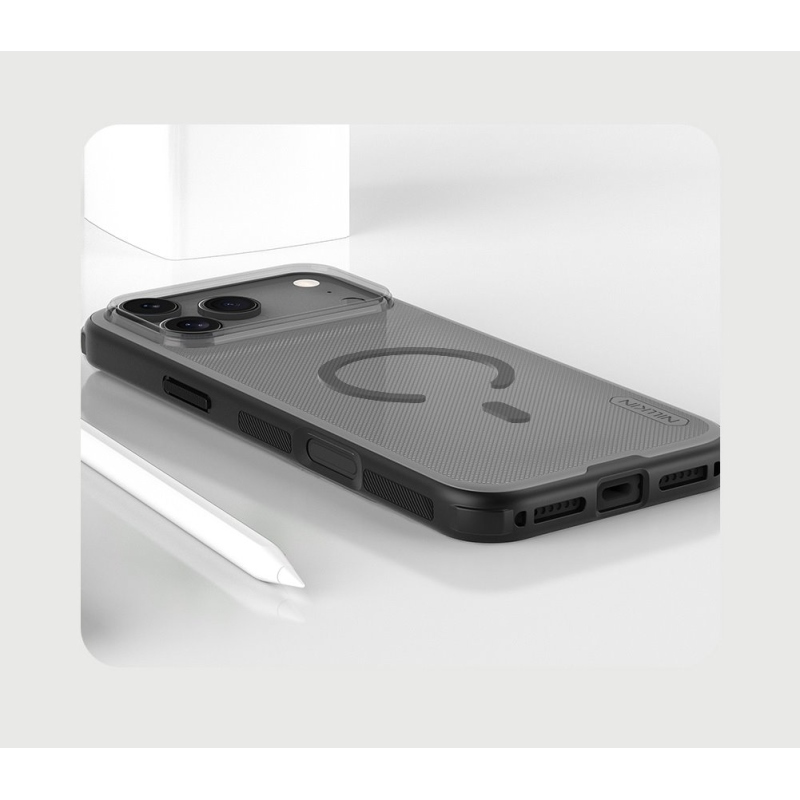 Nillkin Super Frosted PRO Magnetic Zadní Kryt pro Apple iPhone 17 Pro Max Transparent Black
