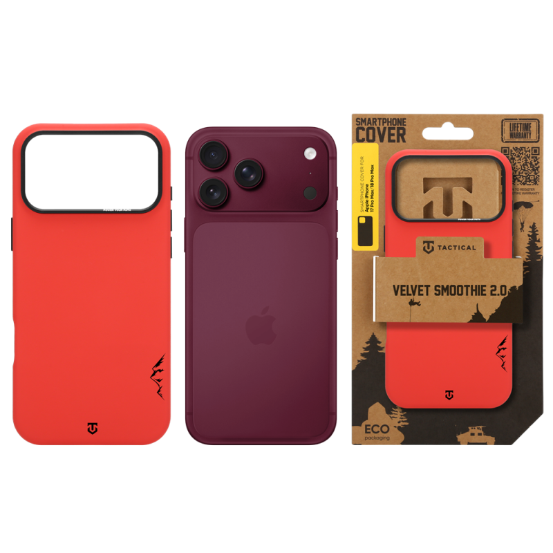 Tactical MagForce Velvet Smoothie 2.0 Kryt pro Apple iPhone 18 Pro Max/17 Pro Max Chilli