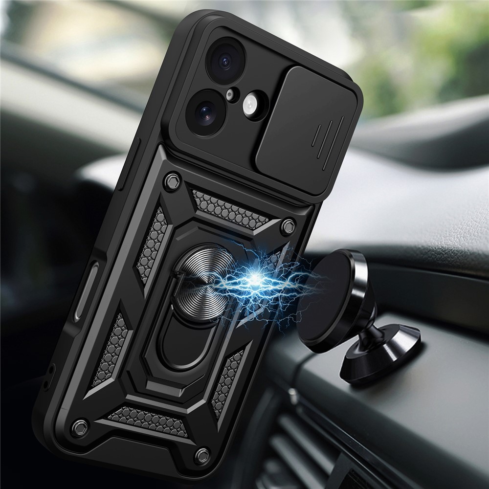 Ring odolný kryt na iPhone 17 - černý