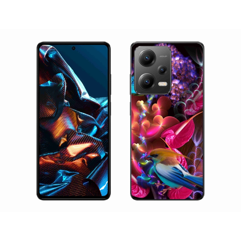 Gelový kryt mmCase na Xiaomi Redmi Note 12 Pro 5G - barevné květiny