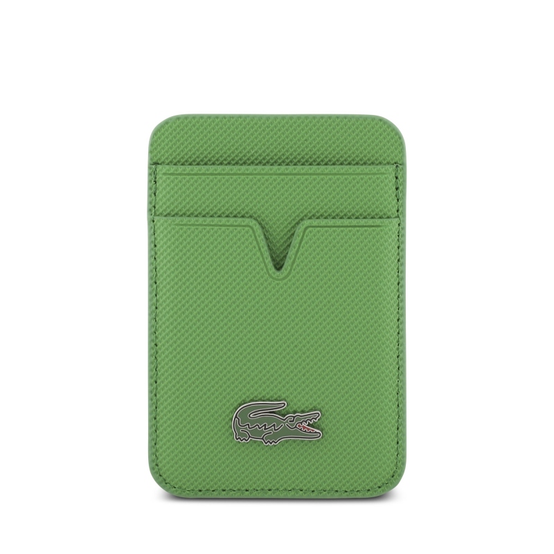 Lacoste Iconic Petit Pique MagSafe Zadní Kryt + Peněženka pro iPhone 17 Pro Green
