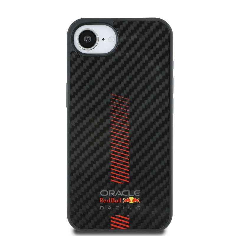 Red Bull Carbon Powerbar MagSafe Zadní Kryt pro iPhone 16e Black