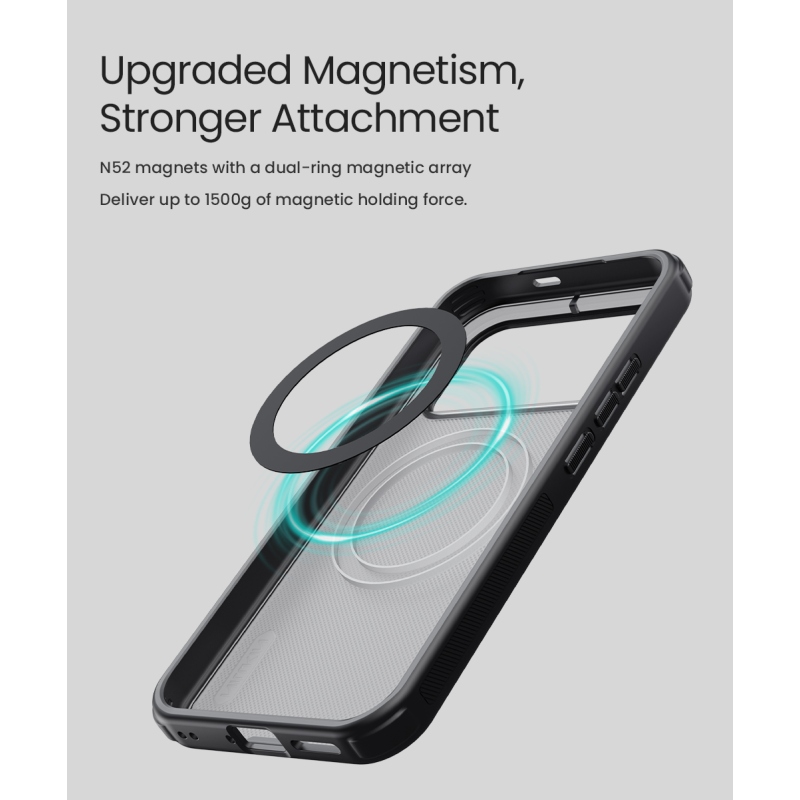 Nillkin Super Frosted PRO Magnetic Zadní Kryt pro Poco F9 Pro Transparent Black