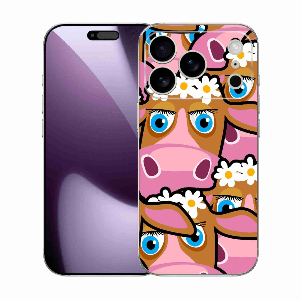 Gelový kryt mmCase na iPhone 17 Pro - kreslené kravičky
